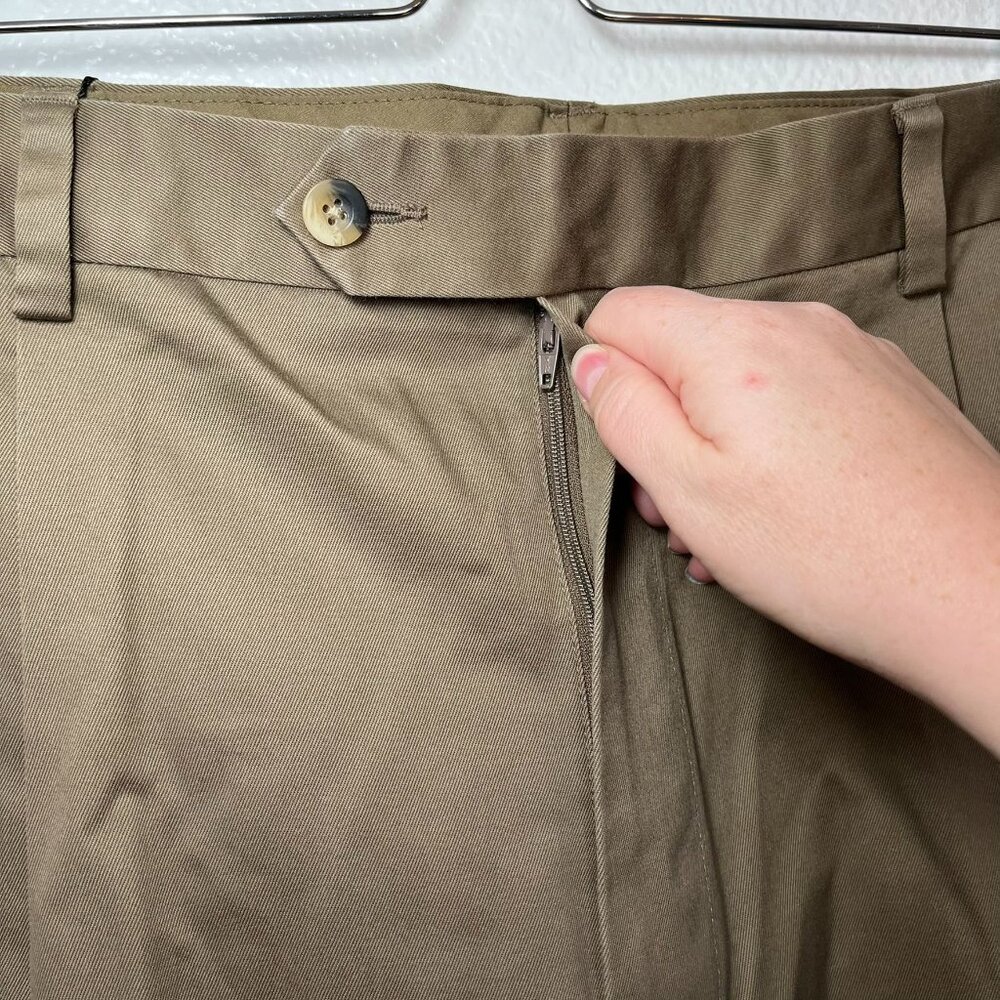 Jos. A. Bank Travelers Twill Mens Khaki Dress Pants Size 36 x 38 - Picture 6 of 13